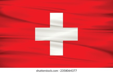 Illustration of Switzerland flag and editable vector Switzerland country flag