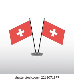 Illustration of Switzerland flag Template