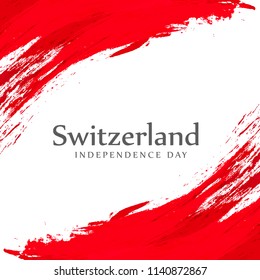 
Illustration of switzerland national day background.