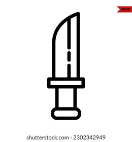 illustration of sword line icon