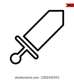 illustration of sword line icon