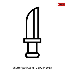 illustration of sword line icon