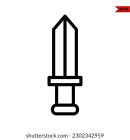 illustration of sword line icon