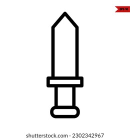 illustration of sword line icon