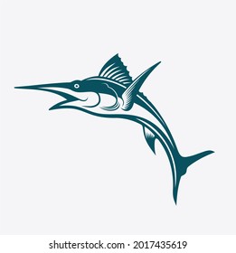 Illustration Of Swordfish, Swordfish Icon, Vector Art.