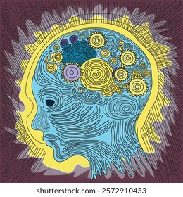 illustration or symbol of artificial intelligence, very suitable for digital art needs and complementary images on websites.
