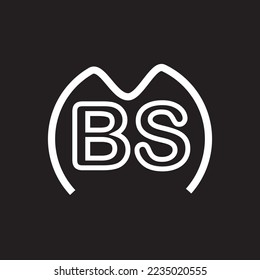 illustration of an symbol background of letter MBS.
