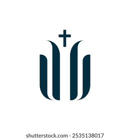 illustration symbol of church logo