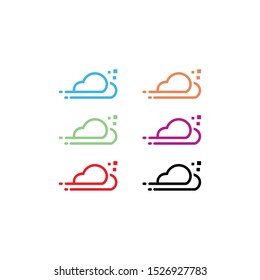 Illustration symbol cloud shape technology design vector element 
