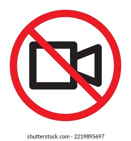 Illustration symbol for no video recording.