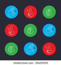 Illustration symbol Rock-paper-scissors