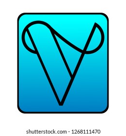 illustration symbol sign design vector letter logo v