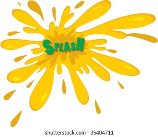 illustration of symbol of splash  on white