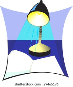 Illustration of a symbol of table lamp	