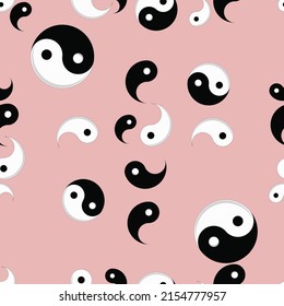 illustration symbol yin yang for background