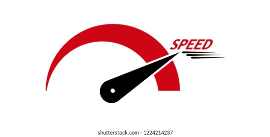 Illustration with symbolic image of increasing speed and word speed.