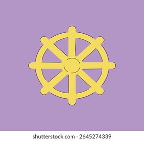An Illustration of the Symbolic Wheel of Dharma, highlighting balance in Buddhism