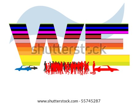 Illustration symbolizes the unity of the human