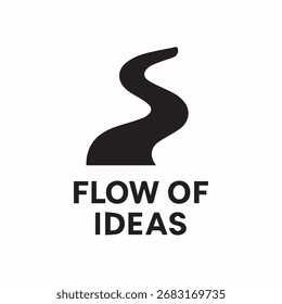 Illustration symbolisiert den kreativen Fluss von Ideen, perfekt für Design Brainstorming und Konzepterstellung. Ideal für visuelle Innovation.