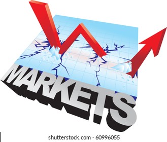 An illustration symbolizing graph dynamics on world markets