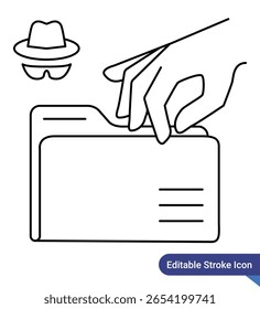 Ilustración que simboliza la identidad personal robada o mal utilizada en línea
