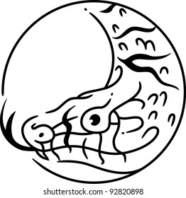 Ilustración que simboliza el año de la serpiente
