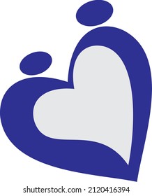 illustration of symbols of love, cooperation and friendship