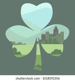 Illustration with symbols of St. Patrick's day