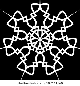 Illustration of a symmetrical black and white background.