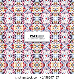 Illustration with symmetrical design. Kaleidoscope backdrop. Modern banner design template.