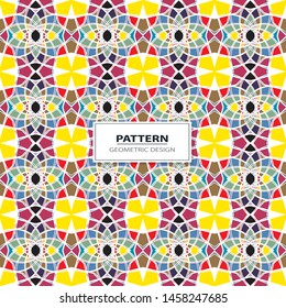 Illustration with symmetrical design. Kaleidoscope backdrop. Modern banner design template.