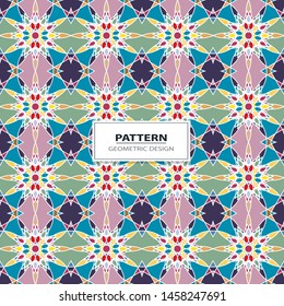Illustration with symmetrical design. Kaleidoscope backdrop. Modern banner design template.