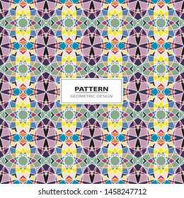 Illustration with symmetrical design. Kaleidoscope backdrop. Modern banner design template.