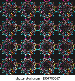 Illustration with symmetrical design. Kaleidoscope backdrop. Modern banner design template.
