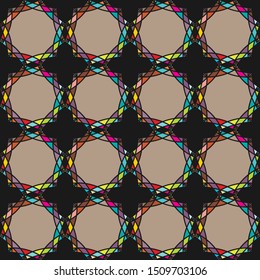 Illustration with symmetrical design. Kaleidoscope backdrop. Modern banner design template.
