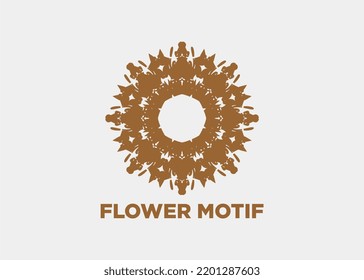 ILLUSTRATION OF SYMMETRICAL FLOWER PATTERN BACKGROUND