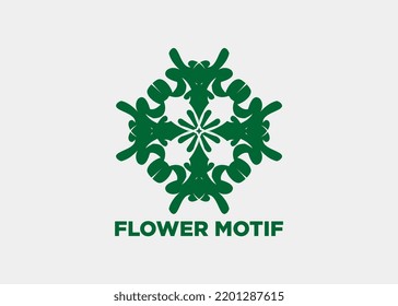 ILLUSTRATION OF SYMMETRICAL FLOWER PATTERN BACKGROUND