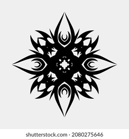 Illustration of a symmetrical ornament vector, suitable for a meditation room or others