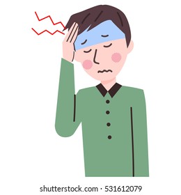 Illustration of a symptom of a common cold