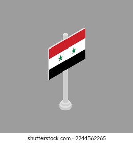 Illustration of Syria flag Template