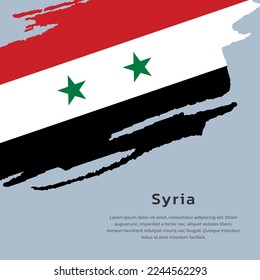 Illustration of Syria flag Template