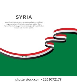 Illustration of Syria flag Template