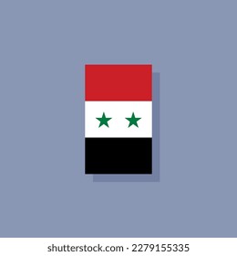 Ilustración de la plantilla de bandera siria