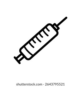 Illustration of syringe vaccine medical health in vector doodle line art style. High resolution and editable icon set perfect for sticker, journal, symbol, logo, design element or poster in hospital
