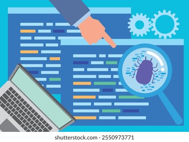 Ilustración del desarrollo del sistema y descubrimiento de errores