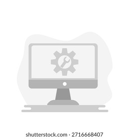 Ilustración de Actualizar de mantenimiento y Sitio web de sistemas