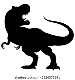 Illustration T. rex Tyrannosaurus dinosaur silhouette