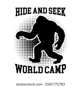 illustration, t shirt, silhouette, outdoor, adventure, hiking, retro, nature, wildlife, funny, graphic, vector, tee, mountain, sasquatch, forest, camping, typography, bigfoot shirt, champion, t shirt 