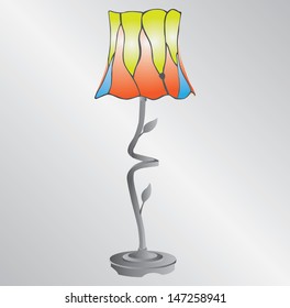 illustration table lamp isolated