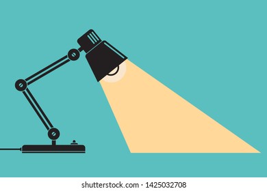 illustration of table office desktop lighting lamp isolated